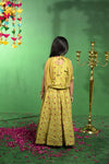 Mustard Floral Cotton Sibling Sets - Puddle Fashion