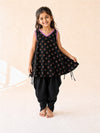 Noir Blossom Tulip Dhoti Set - Puddle Fashion