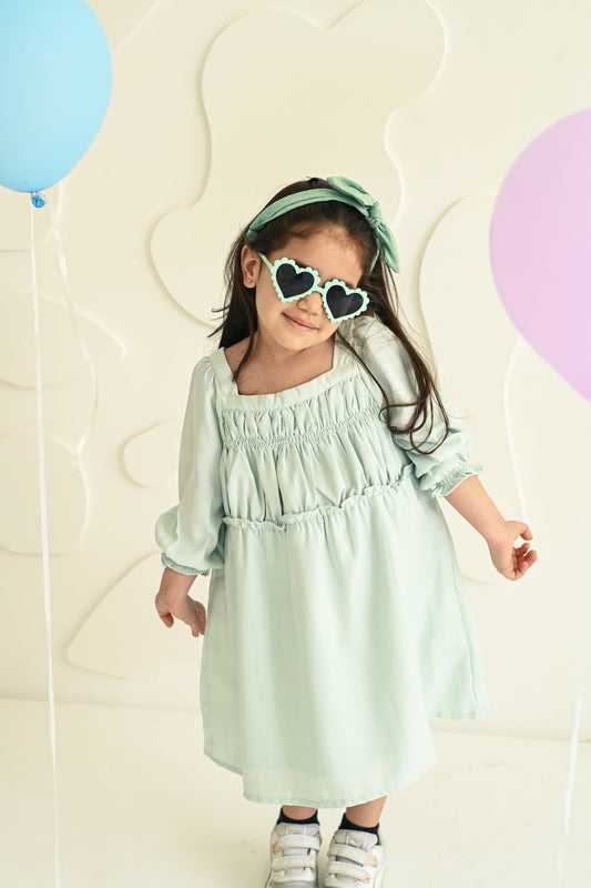 Pastel Green Dress - Puddle Fashion