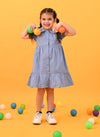Peter Pan Solid Dress - Puddle Fashion