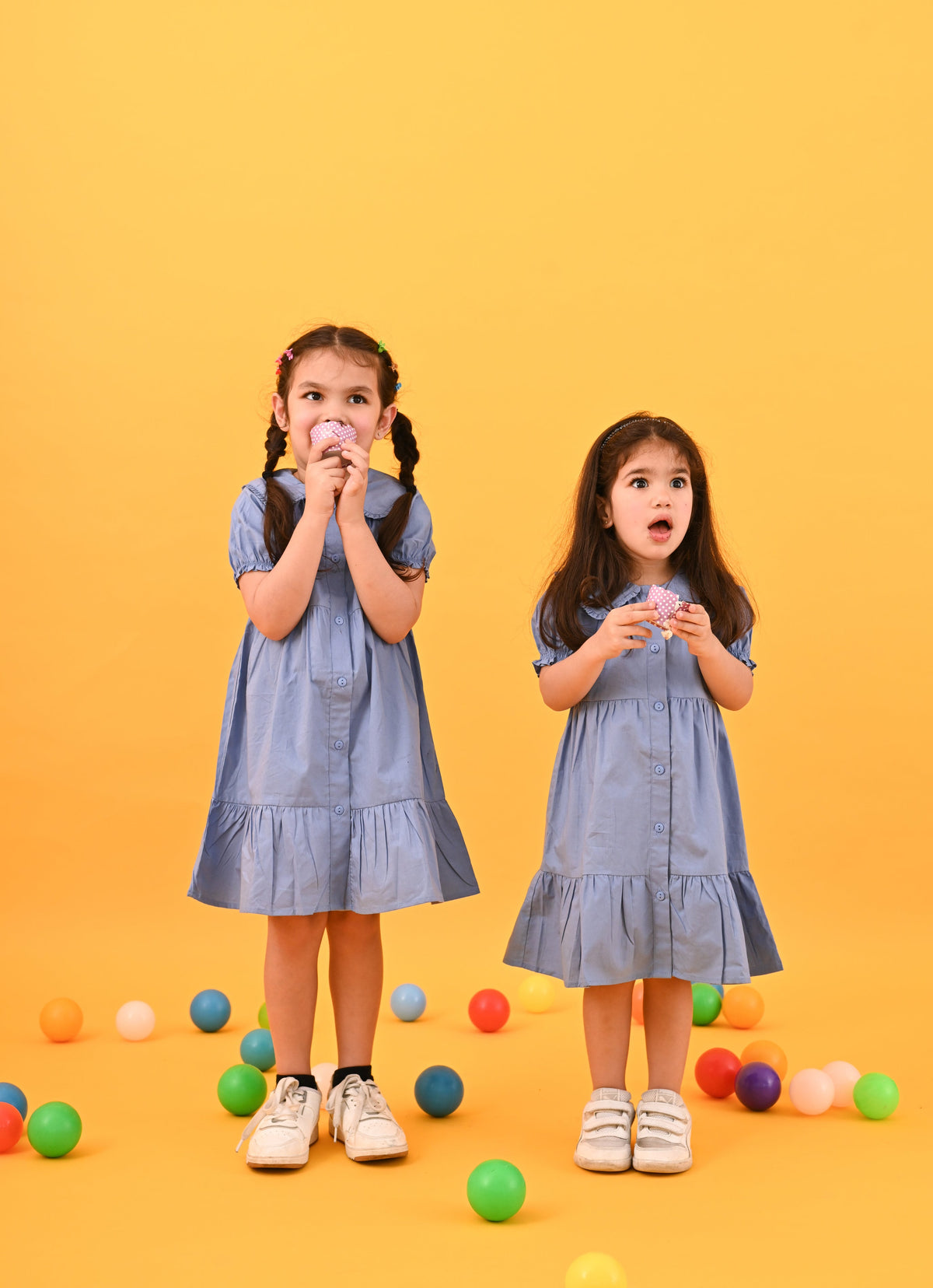 Peter Pan Solid Dress - Puddle Fashion