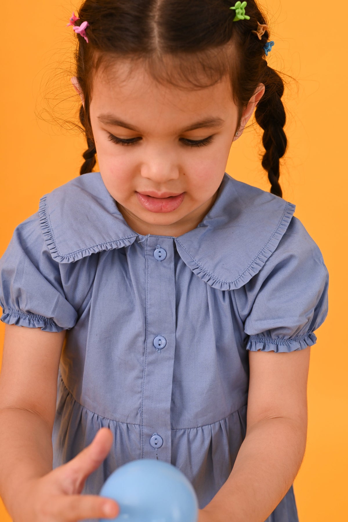 Peter Pan Solid Dress - Puddle Fashion