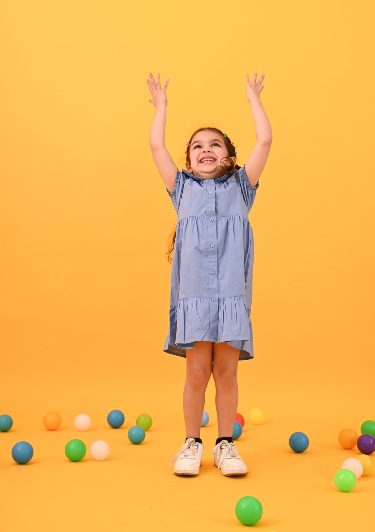 Peter Pan Solid Dress - Puddle Fashion