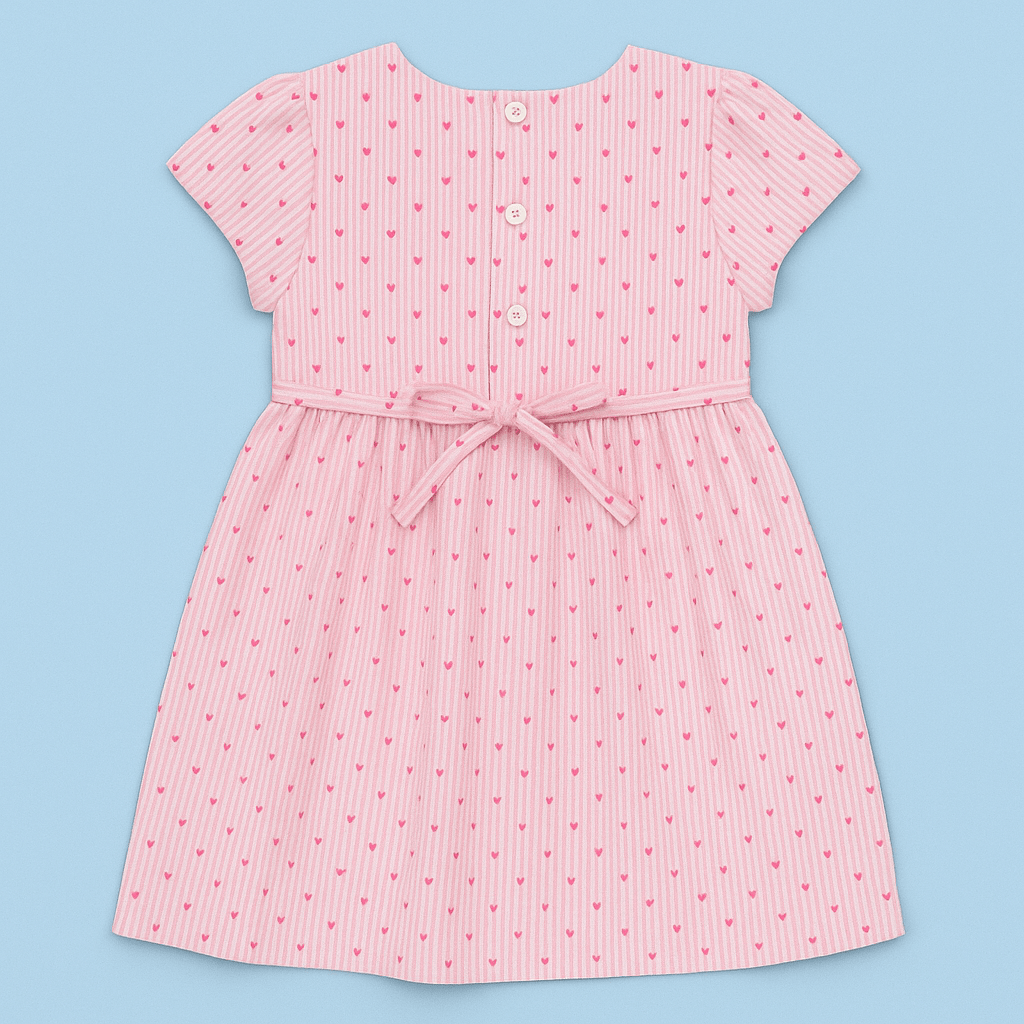 Pink Bow Dress - Puddle Fashion