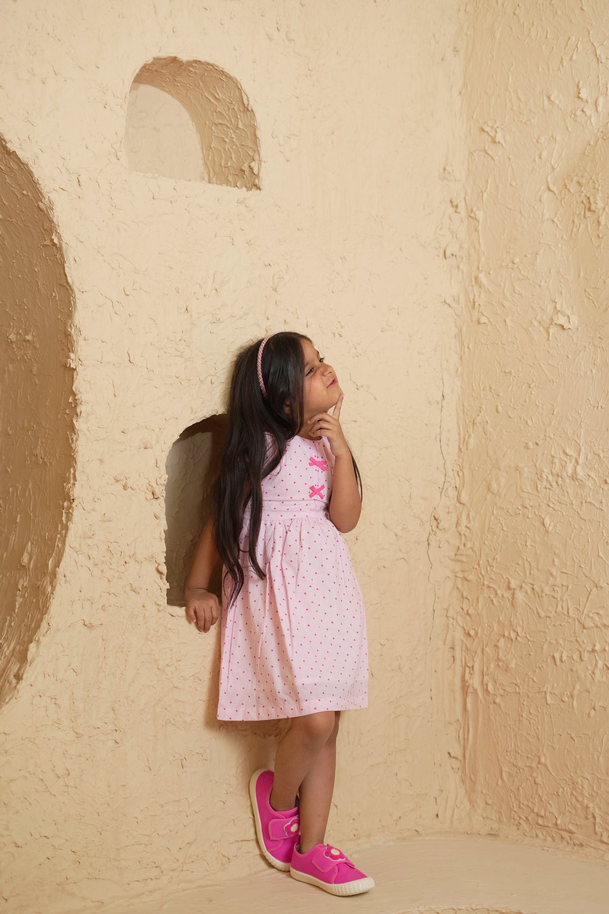 Pink Bow Dress - Puddle Fashion