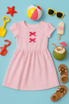 Pink Bow Dress - Puddle Fashion