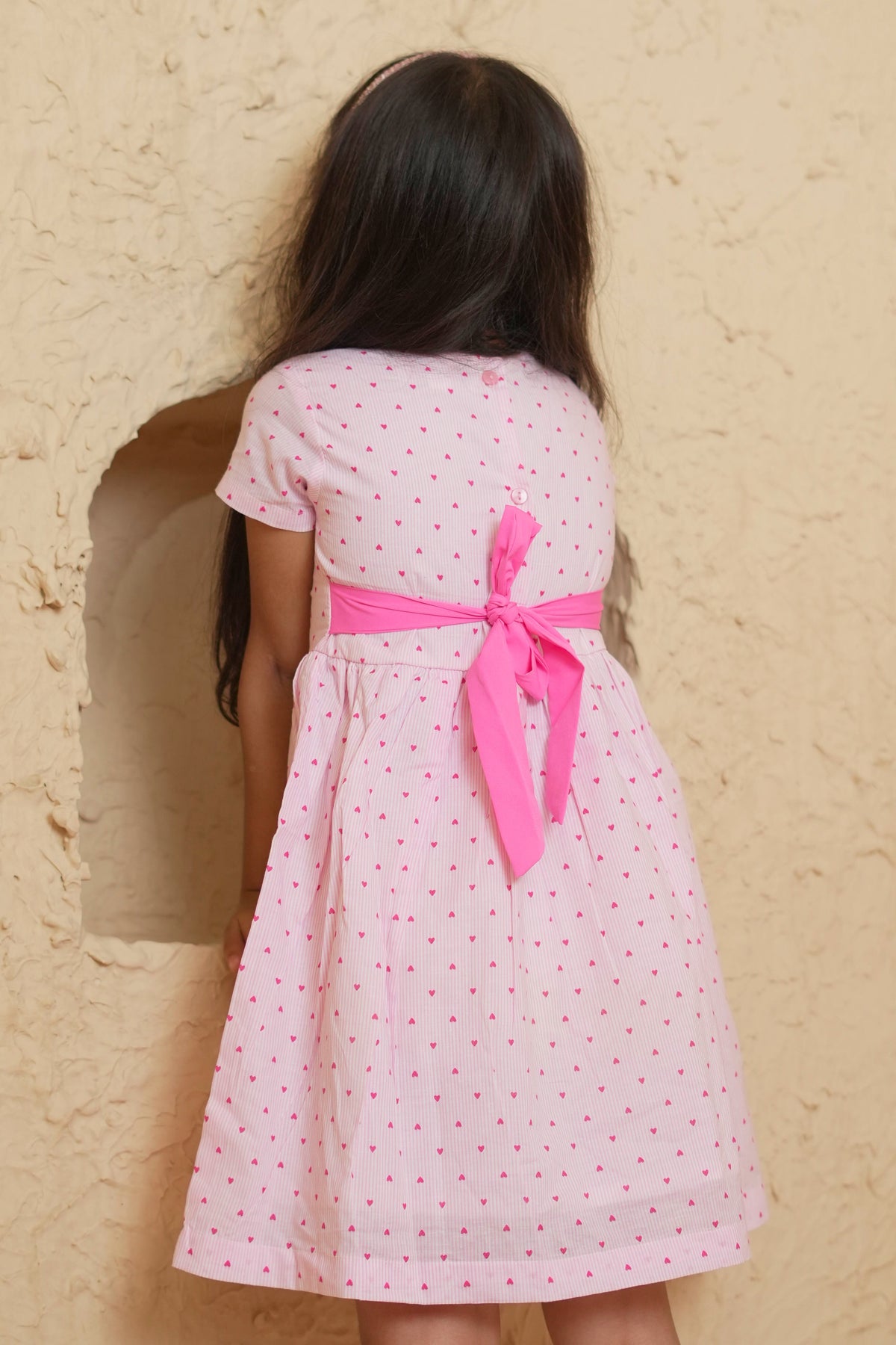 Pink Bow Dress - Puddle Fashion