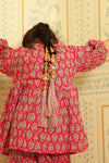 Pink Jaipuri Co-ord Set - Puddle Fashion
