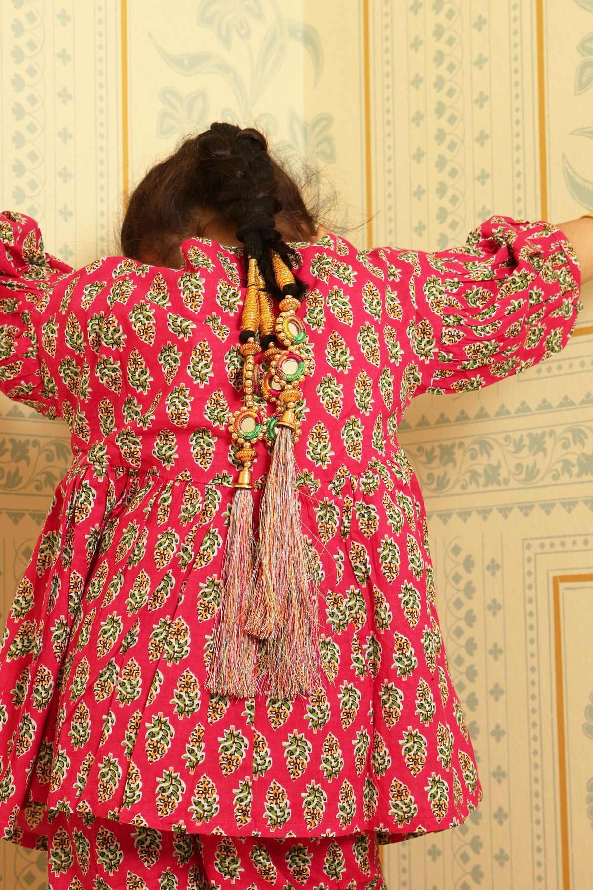 Pink Jaipuri Co-ord Set - Puddle Fashion
