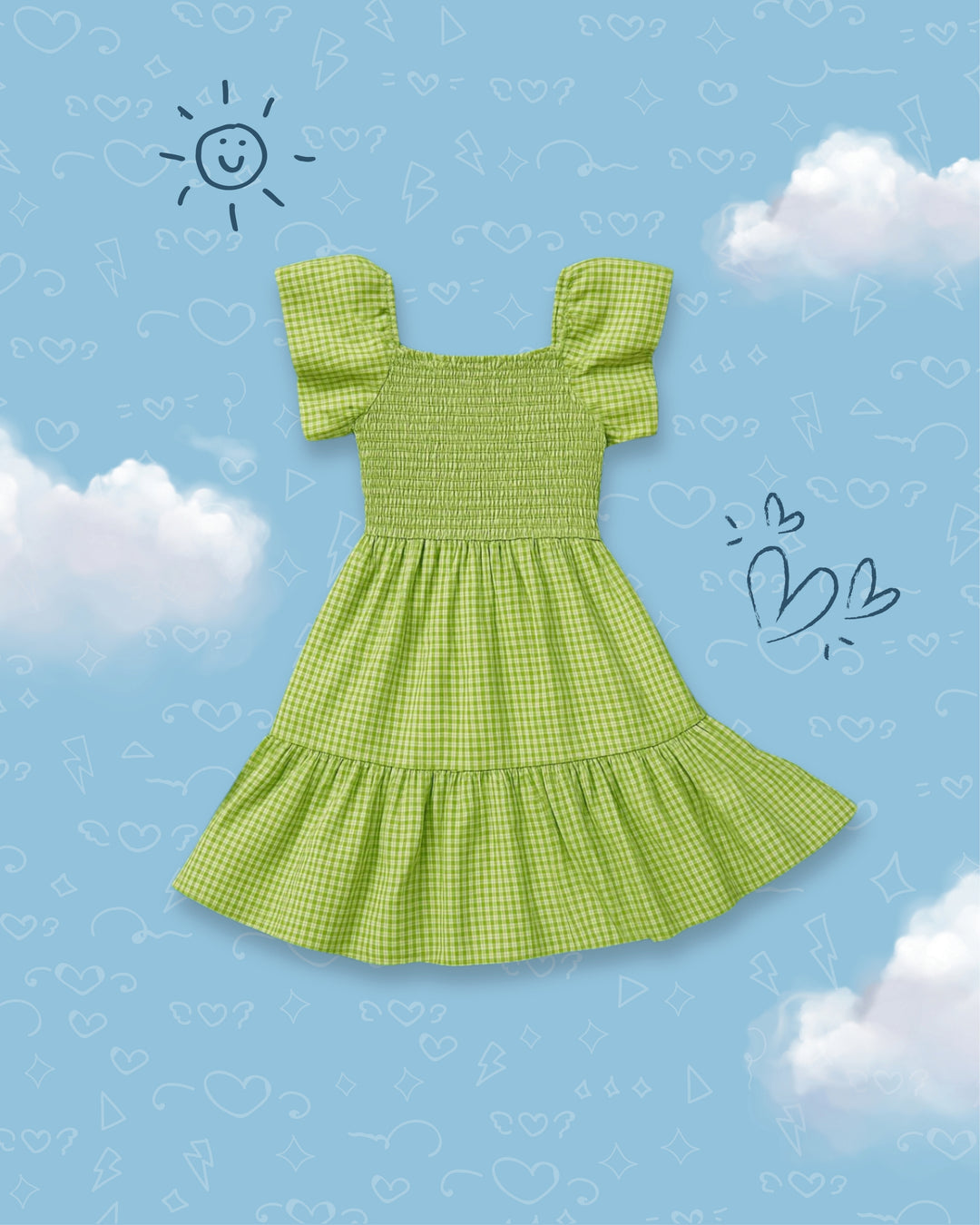 Gingham Green Check Dress