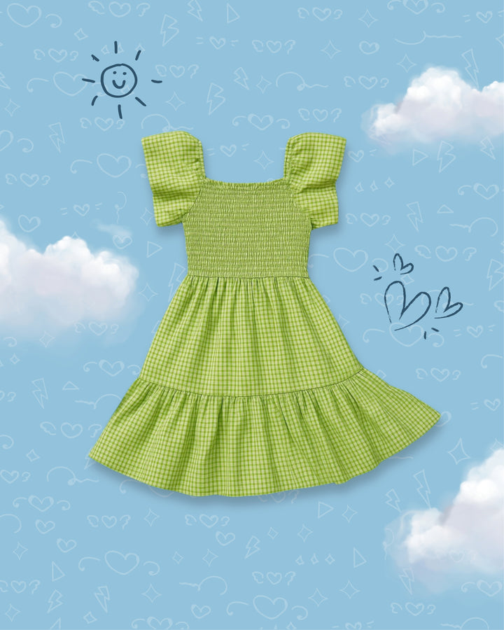 Gingham Green Check Dress