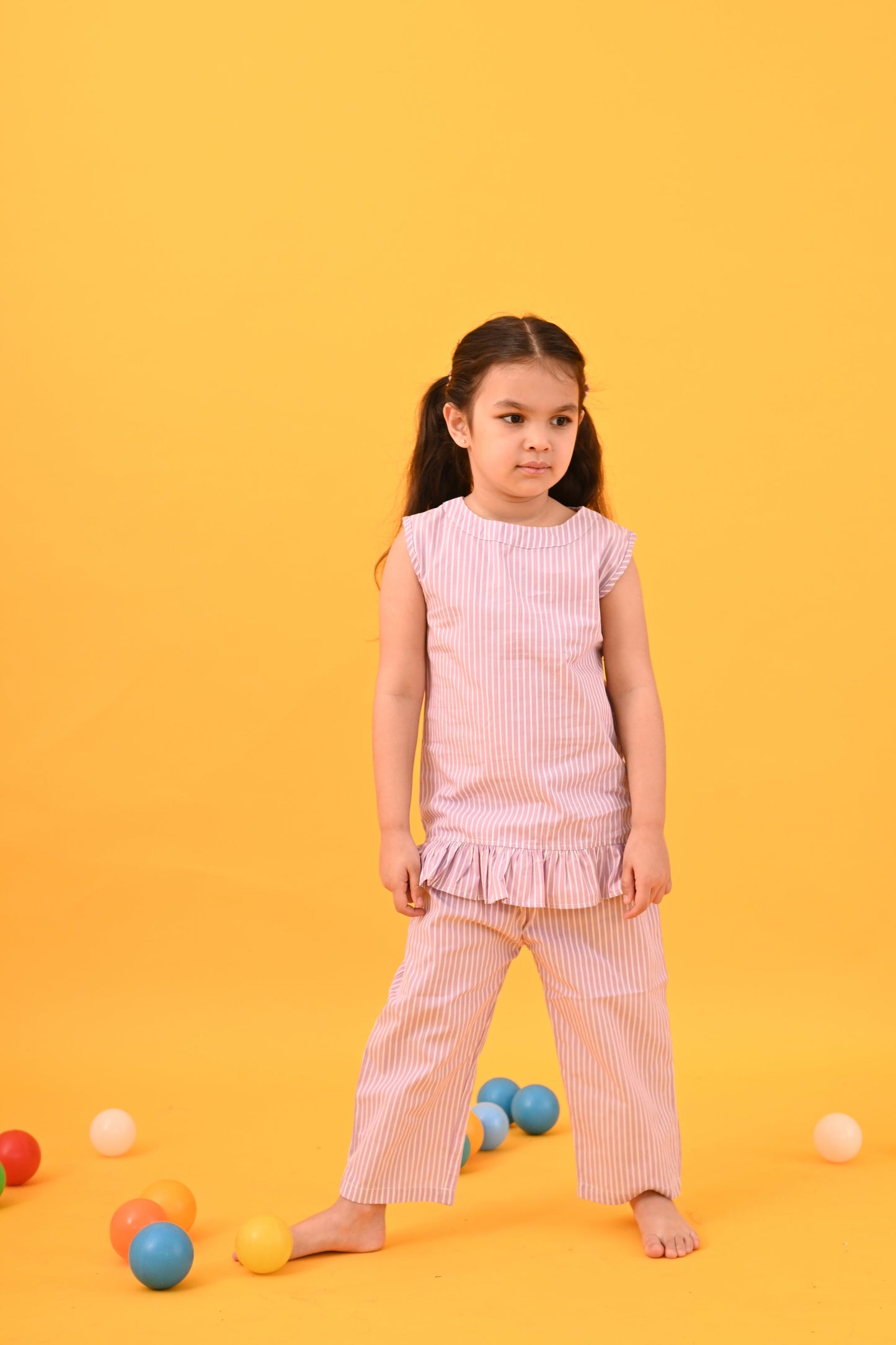 Purple Stripes Co-ord Set - Puddle Fashion