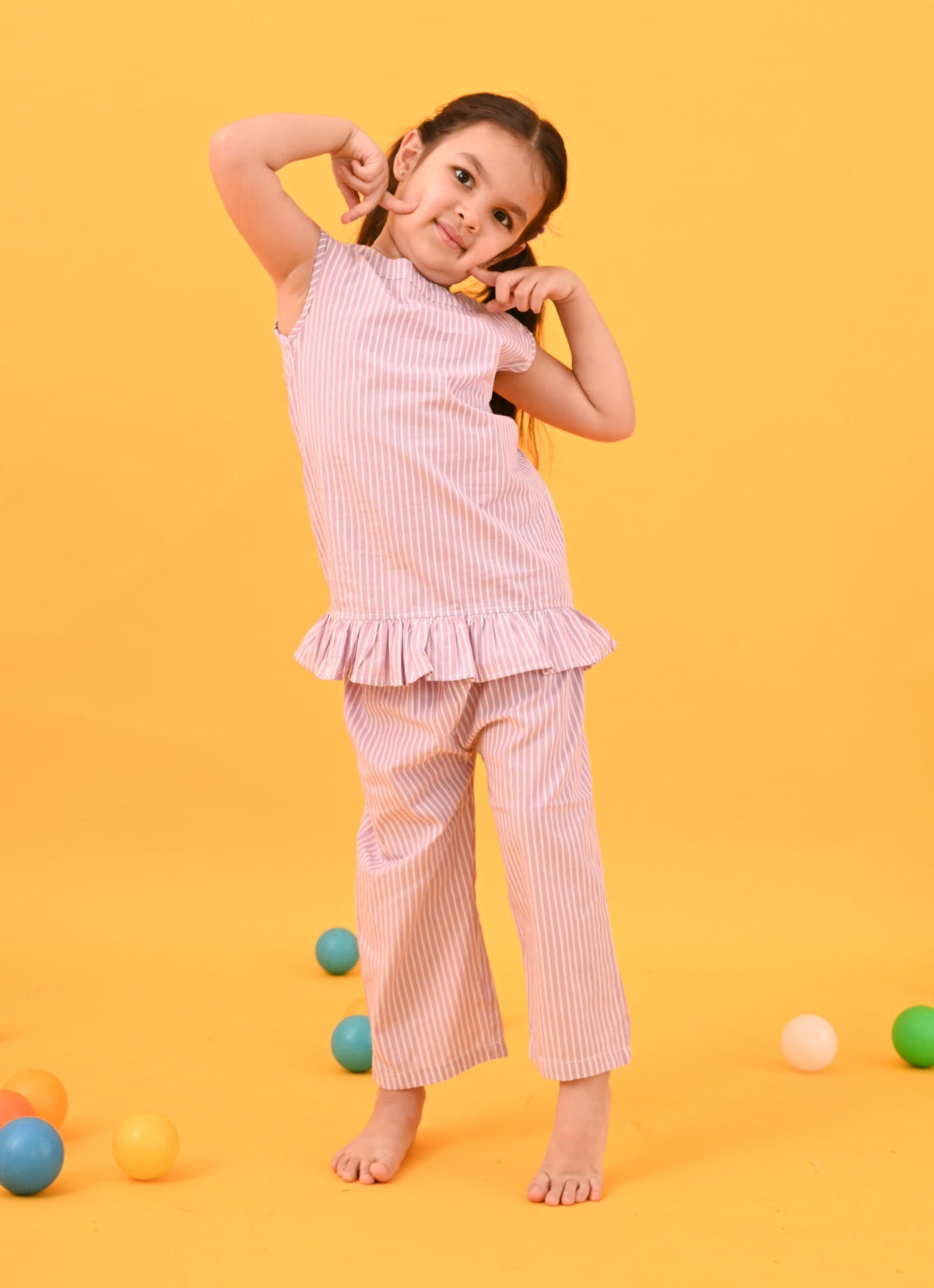 Purple Stripes Co-ord Set - Puddle Fashion