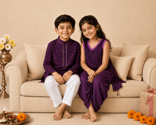 Royal Plum Sibling Set - Puddle Fashion