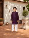 Royal Plum Sibling Set - Puddle Fashion