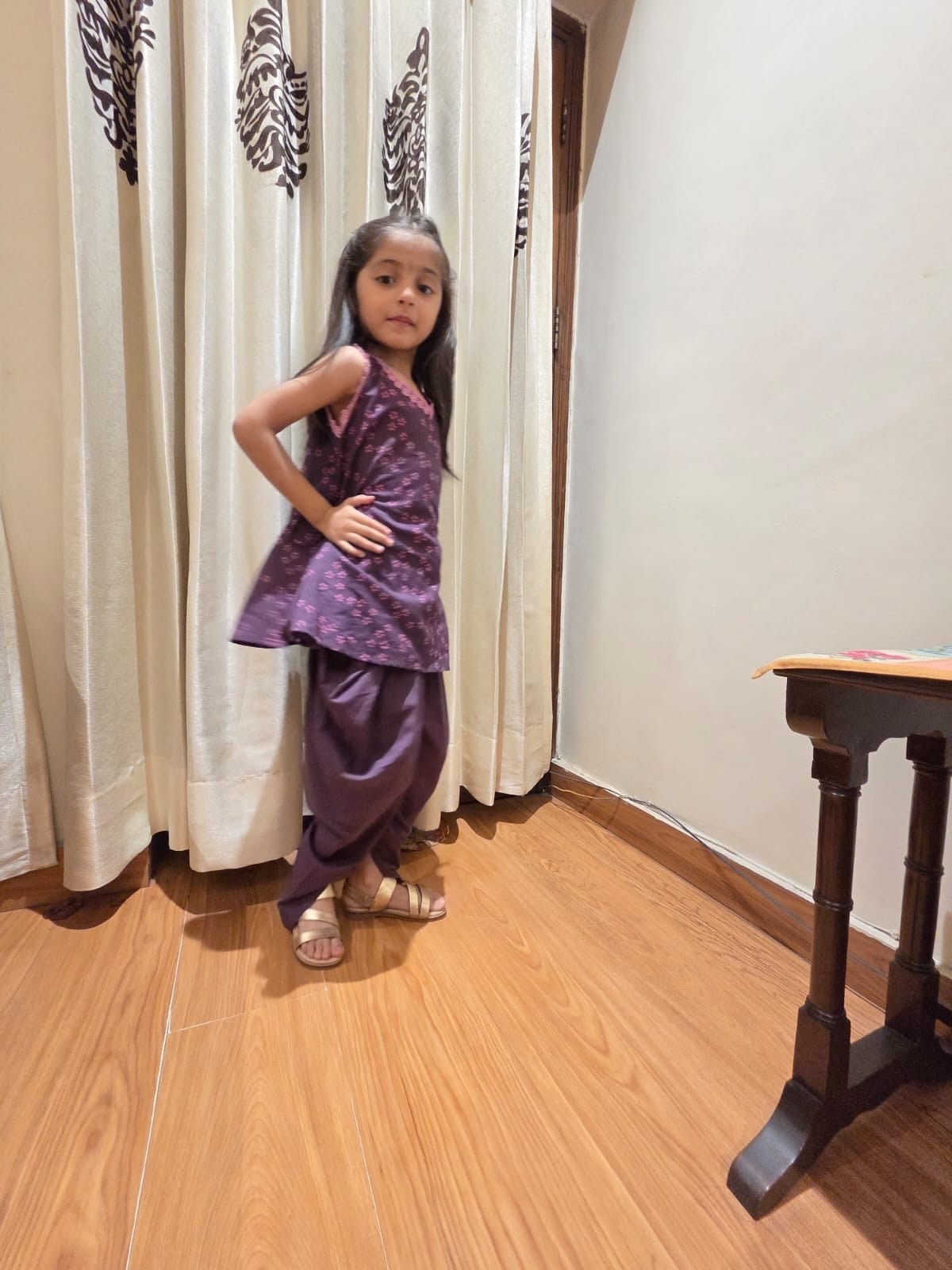 Royal Plum Tulip Dhoti Set - Puddle Fashion