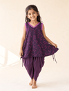 Royal Plum Tulip Dhoti Set - Puddle Fashion
