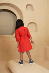 Solid Orange Dress - Puddle Fashion