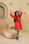 Solid Orange Dress - Puddle Fashion