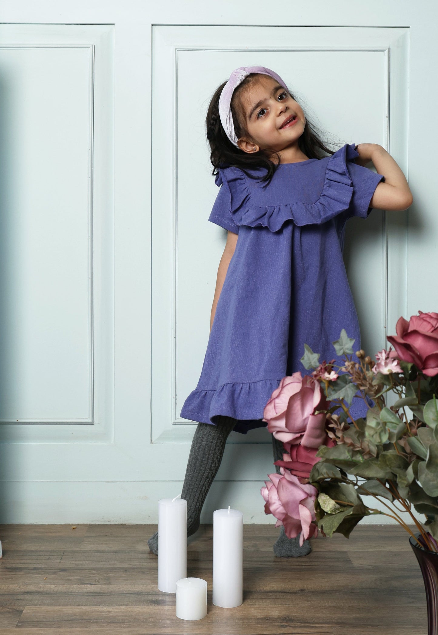 Solid Purple Dress - Puddle Fashion