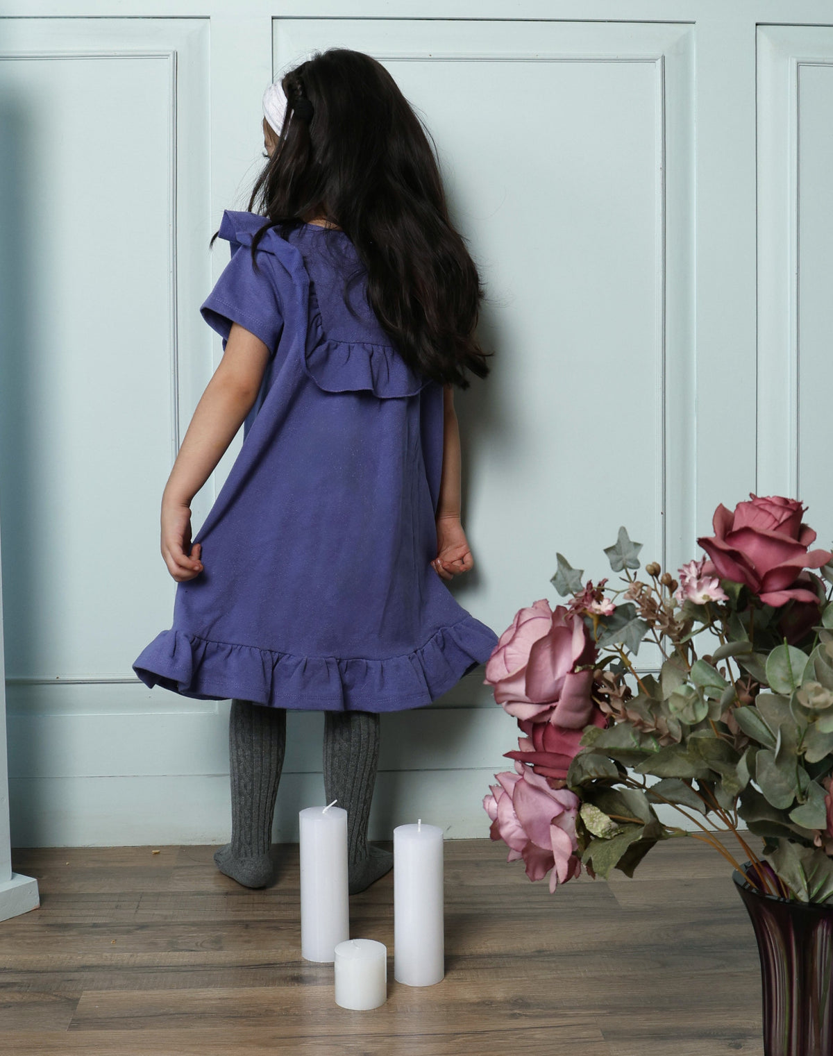 Solid Purple Dress - Puddle Fashion