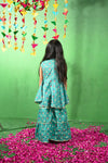 Teal Green Cotton Sibling Sets - Puddle Fashion
