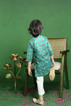 Teal Green Cotton Sibling Sets - Puddle Fashion