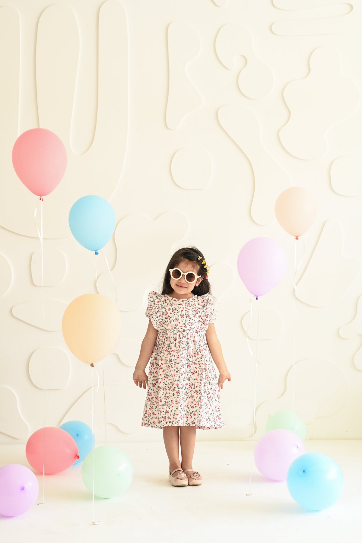 White Floral Dress - Puddle Fashion